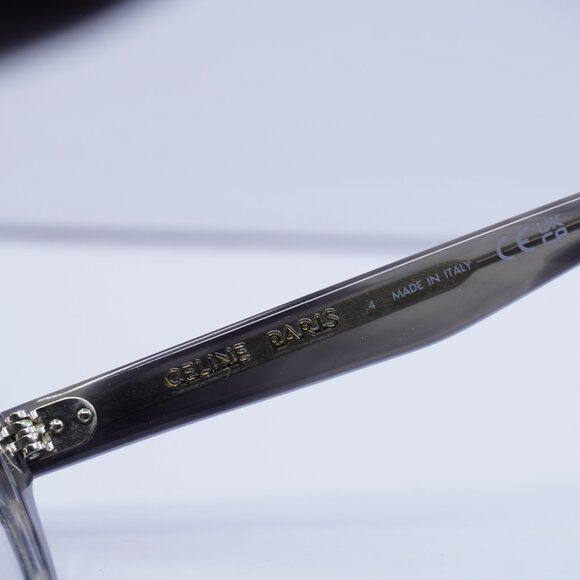 Celine CL50145I 005 Square Eyeglasses - Crystal Black and Grey 52mm - Picture 8 of 9
